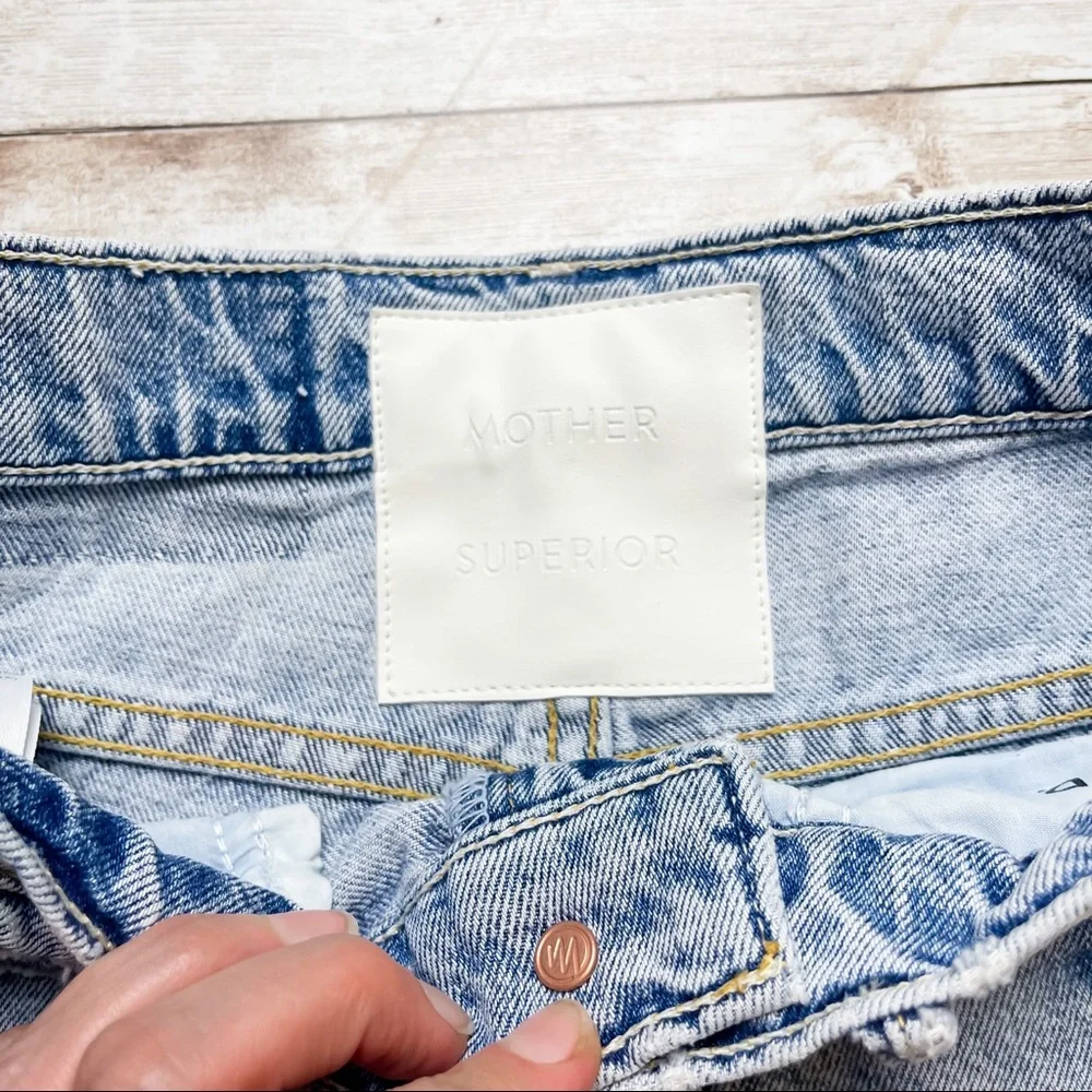 Mother Superior The Dazzler Ankle Lost It Blue Distressed Size 23 NWT - Picture 4 of 13